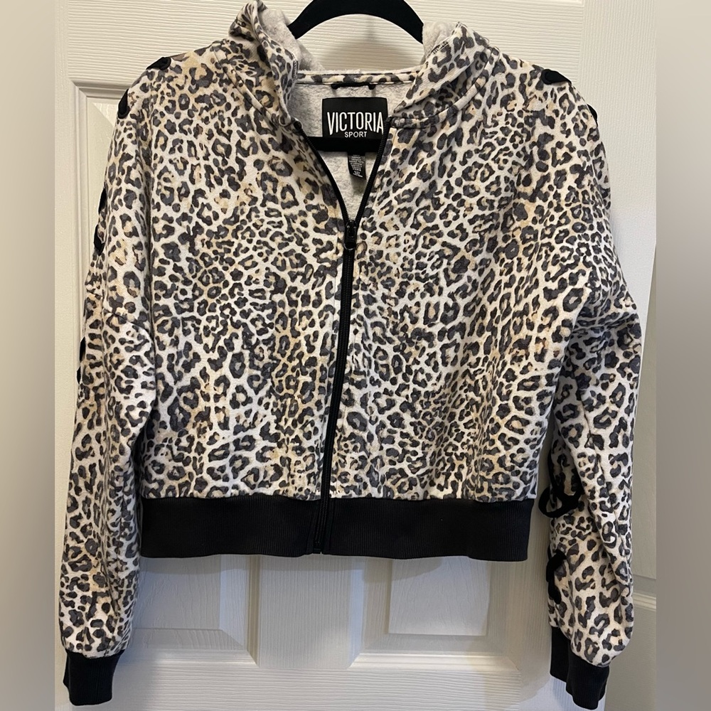 Victoria Sport Cheetah Zip-up Hoodie